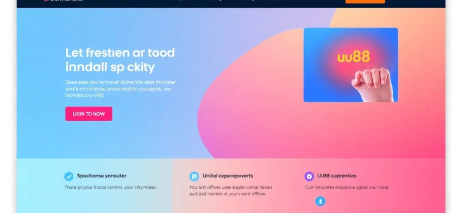 Visually appealing homepage of https://uu88.monster showcasing dynamic graphics, clear menus, and a professional design to attract users.