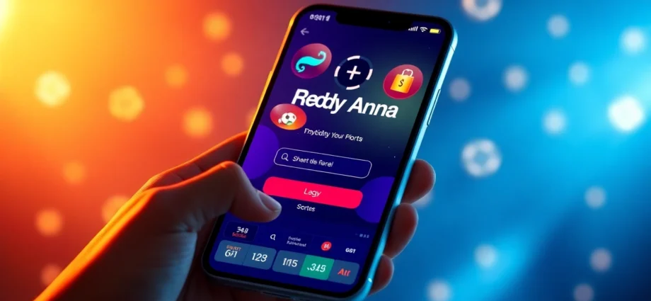Secure Reddy Anna Login process displayed on mobile screen with sports betting interface, emphasizing quick access and reliability.