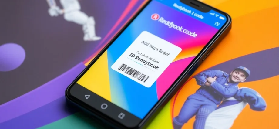 A clear view of a smartphone screen showing the Reddybook ID interface, simplifying online sports betting access for users in India.