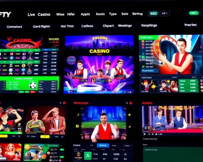 Sky Exchange ID interface on a mobile device showing live casino and sports betting options for seamless access and quick transactions.