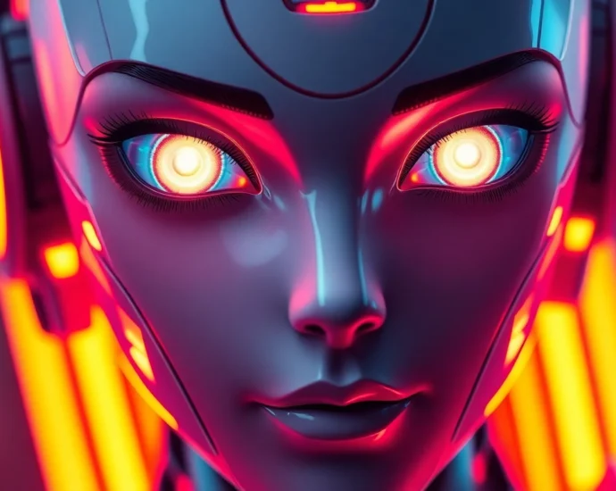 An engaging graphic depicting an ai girlfriend app interface with a realistic virtual partner, highlighting personalized chat features for visual accessibility.