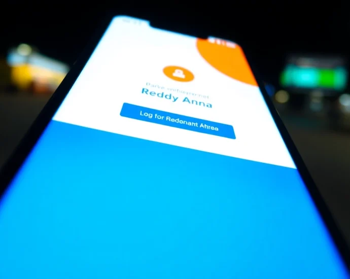 Reddy Anna Login screen on a mobile device, showcasing secure access to sports betting platform with clear interface and login fields, highlighting ease and security for users.
