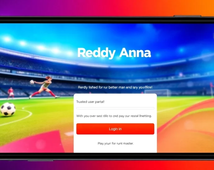 Easy Reddy Anna Login process on mobile with sports betting dashboard, ensuring quick access and secure transactions for users seeking reliable cricket betting in India.
