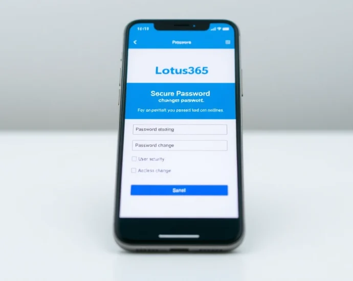 Visual of Lotus365 Book app interface showing password and User ID reset options for secure account management.