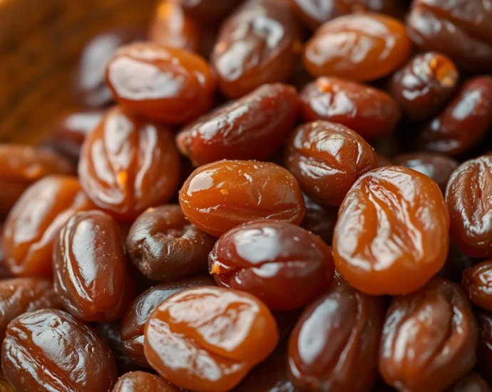 Malayar Raisins displayed in a rustic bowl, highlighting their glossy texture and premium
