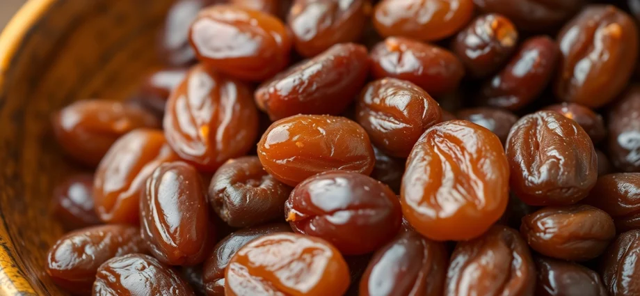 Malayar Raisins displayed in a rustic bowl, highlighting their glossy texture and premium