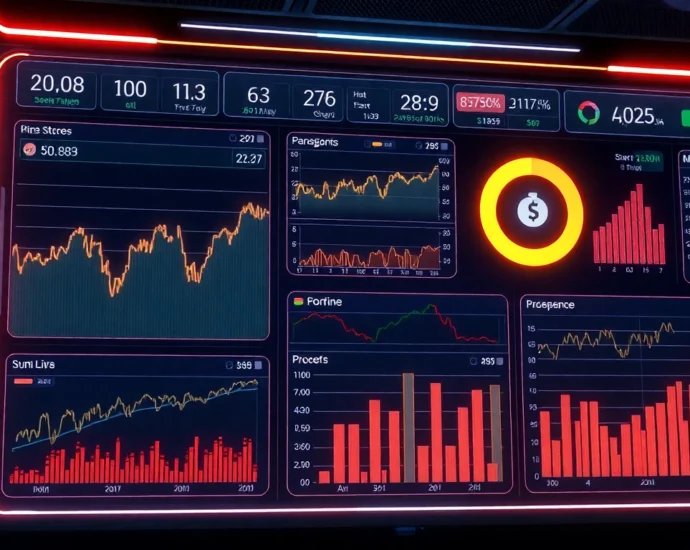 Advanced aicoin trading platform interface with real-time analytics and market data visualization