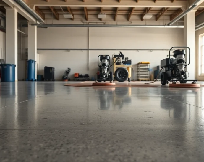 Expert team performing floor preparation in Birmingham to ensure smooth and durable surfaces